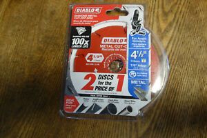 Diablo Diamond 2 PACK 4 1/2&#034; Metal Cut Off Disc 7/8&#034; Arbor DDD045DIA102P - NEW