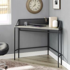 42&#034; Industrial Corner Desk - Grey Wash