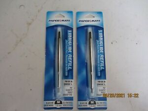 Lot Of Two PaperMate Paper Mate LUBRIGLIDE 1.0 mm Medium Black Ink Refills