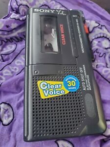 Sony M-450 Voice Recorder Black Microcassette-Corder Tested Working