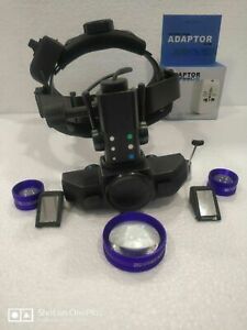 LED Indirect Ophthalmoscope with purple combo lens Accessory &amp; Carry Bag