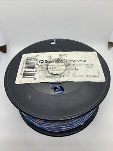 General Cable 7023708 2/C 24awg Blue/White Cross Connect Wire 1000&#039; CCW-242-PC