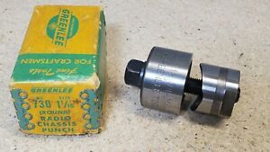 Greenlee No. 730 - 1 1/16&#034; diameter round radio chassis punch set - Made in USA