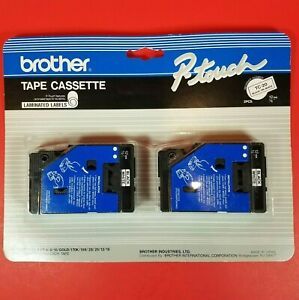 Brother TC-20 Black Print on White 1/2 in Laminated Tape For P-touch Label Maker