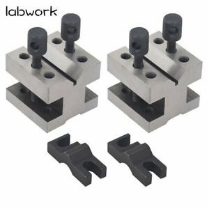 HIGH PRECISION V-BLOCK PAIR W. CLAMPS 1-3/8x1-3/8x1-3/16&#034;