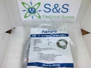 PACKARD 1/2&#034; 6&#039; NON METALLIC ELECTRICAL WHIP 30AMP 600V PW1206