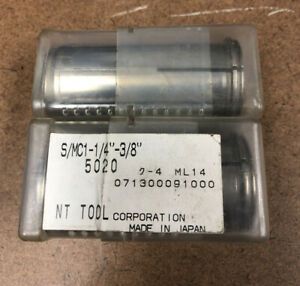 2 new LYNDEX 1250-024, 3/8&#034; Straight Collet, MC1.1/4&#034;-3/8&#034;, 5020, Made in JAPAN