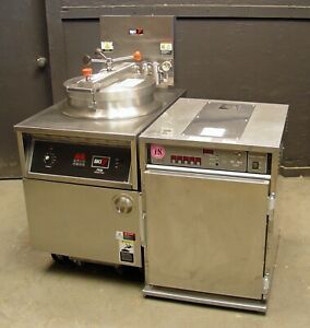 BKI Pressure Fryer FKM-F With Henny Penny HC-903 CDT Heated Holding Cabinet