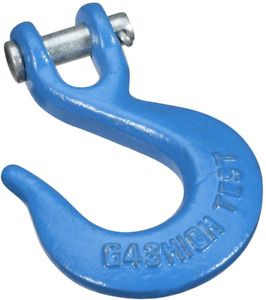 National Manufacturing N177-253 Clevis Slip Hook 1/4&#034; for Chain- Blue Grade 43