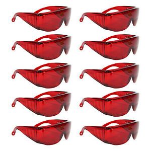 10pcs Eye Safety Glasses for Dental Lab Use Light Protection Goggles Protective