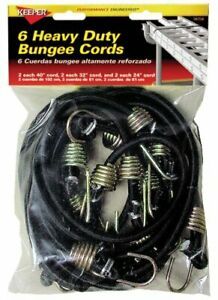 Keeper 06356 Heavy Duty Bungee Cord, 6 Piece