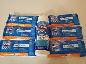 CLOROX 60001CLX Chlorinating Floater Tablets - 1.5 Pounds &amp; 6 bags of Shock 1lb