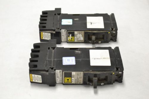 LOT 2 SQUARE D FA17015B MOLDED CASE CIRCUIT BREAKER 15A 347V-AC 1P B204704