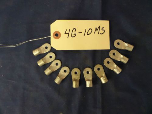 10) 4 Gauge Battery / Welding / Electrical Cable Tinned Copper Lugs 10 MS