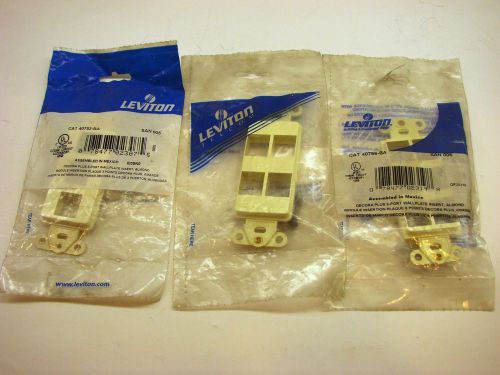 Leviton (3)40753-(7)40754-(3)40756 quickport decora plus inserts almond   b21 for sale