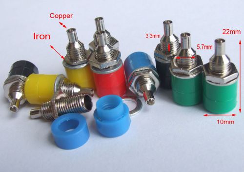10pcs copper 5 colors 4mm banana socket for binding post test probe meter power for sale