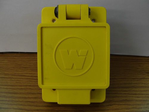 USED Woodhead Locking Receptacle 20A 125V L5-20R  Watertight Flip Lid Cover
