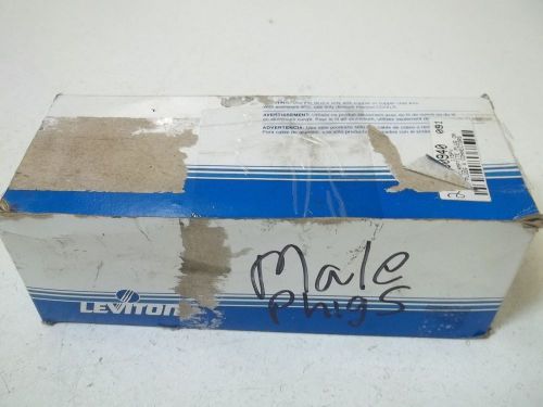 Lot of 9 leviton 115pv 2-pole 2-wire round plug non-polarized *new in a box* for sale
