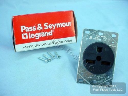 New pass &amp; seymour straight blade receptacle 6-30 30a 250v 3801 boxed for sale