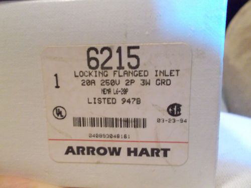 Arrow hart 6215 locking flanged inlet in box new old stock for sale