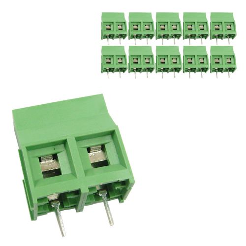 10 pcs 9.5mm Pitch 300V 30A 2P Poles PCB Screw Terminal Block Connector Green