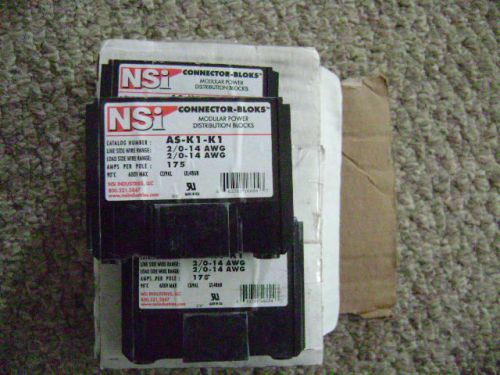 Nsi connector bloks as-k1-k1  lot of 3   loc: m-2 for sale