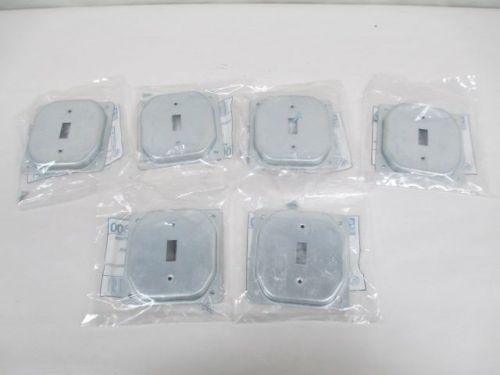 LOT 6 NEW HUBBELL RACO 800 4&#039; SQUARE SURFACE COVER FOR 1 TOGGLE SWITCH D219418