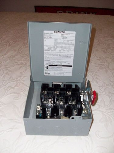 Siemens, gf321nr, general duty enclosed switch, type 3r, 30a, 3 pole, 240v for sale
