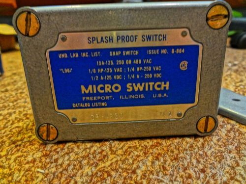 Honeywell, Micro Switch, OP-AR30, Splash Proof Switch