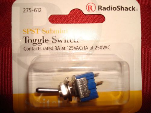 NEW RadioShack SPST Submini Toggle Switch; Part #275-612
