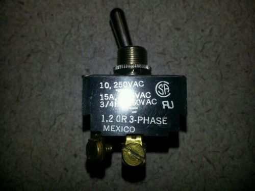 SS219S Selecta Carling Toggle Switch 4PST 120vac 15amp 250vac 10amp ON-OFF NOS