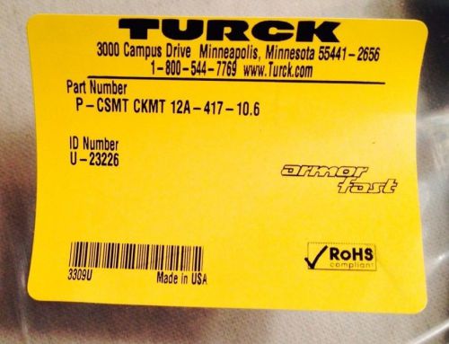 Turck Elektronik U-23226 NIB Multifast Molded Corset P-CSMT CKMT 12A-417-10.6