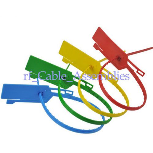10x colorized High quality Plastic pull tight security seal for containers 410mm