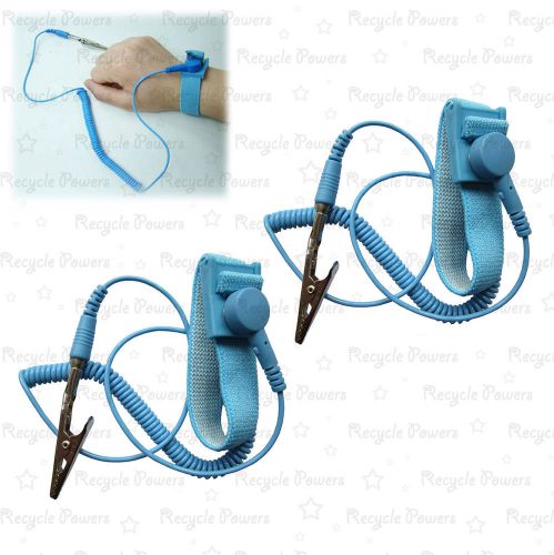 2 anti prevent static electricity grounding wristband wrist strap band discharge for sale