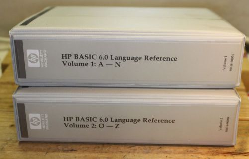 HP BASIC 6.0 LANGUAGE REFERENCE VOLUMES 1 &amp; 2