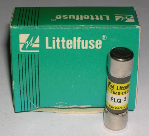 Littelfuse, 3a time delay fuses , flq 3, partial box of 8 for sale