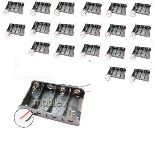 20 x 4 C Cells Battery 6V Clip Holder Box Case w/Lead M