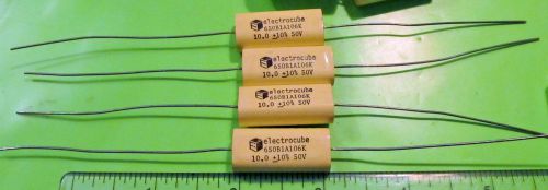 Metallized Film Polycarbonate Capacitors,Electrocube,650B1A106K,10.0+ 10% 50v