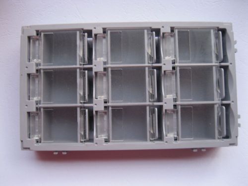 10 pcs smd smt electronic component mini storage box 9 blocks gray color t-155 for sale