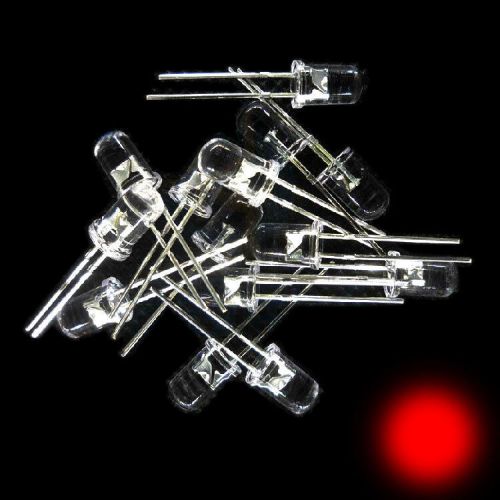 1000pcs 5mm white hair red light-emitting diode red led super bright for sale