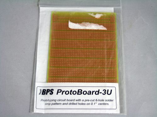 ProtoBoard-6H-3U, 6-Hole Strips, 1 Sided PCB, 3.94&#034; x 6.30&#034;