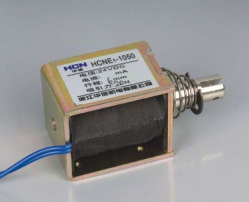 24v hcne1-1050 pull hold/release 6mm stroke 6.3kg force electromagnet solenoid for sale