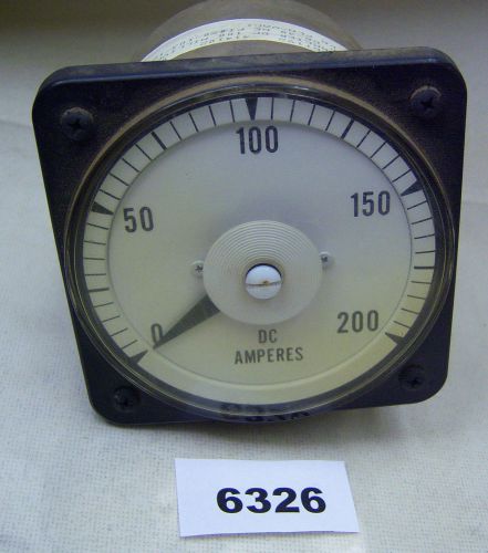 (6326) ge dc amperes meter 0-200 50-103121 for sale