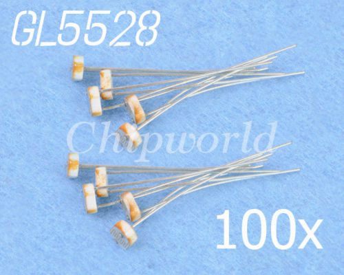 100pcs gl5528 photoresistor ldr photo resistors light-dependent new for sale