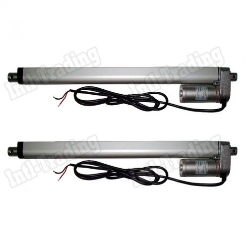 A pair of 14&#034; stroke electric linear actuator 220lbs lift dc 12v tubular motor for sale