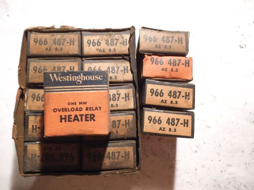LOT OF (15) WESTINGHOUSE AZ 8.5 OVERLOAD RELAY HEATER 966 487-H