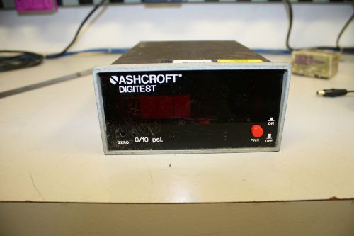 Ashcroft digitest pressure indicator single channel 0-10 psi 9v 2530e for sale
