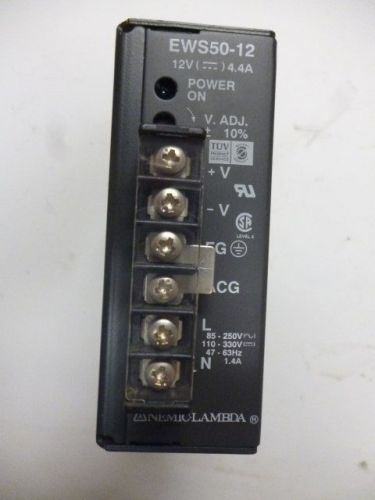 Nemic lambda ews 50-12 regulated power supply 12v, 4.4a, input 110v-330v, l189 for sale
