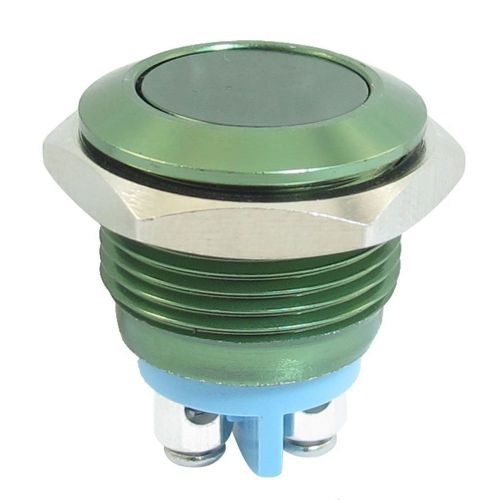 GREEN 16mm Anti-Vandal Button Momentary Stainless Steel Metal Push Button Switch