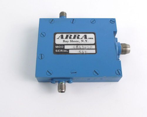 Arra ind 4843-10 variable attenuator 5 watt vswr 1.50 10db 5985-01-345-0746 for sale